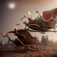 Placeholder: steampunk sleigh filled with christmas presents, 4k, highly detailed, cinematic, ultra photorealistic, ultra realistic, volumetric lighting