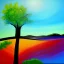 Placeholder: landscape tree painting abstract