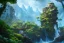 Placeholder: Art by Dylan cole and Eddie mendoza, Avatar concept art, pandora, hovering island with waterfall, magnificent landscape, ultra-wide angle, ultra realistic, digital painting, 8 k uhd, dynamic lighting, beautiful, sharp focus, ultra detailed, concept art, studio quality