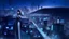 Placeholder: Clear Focus, High resolution, Beautiful girl standing backwards to a Cyberpunk skyline, comic style