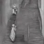 Placeholder: hyper realistic old woman walking to heaven on a staircase in sam yuang style