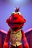 Placeholder: Waist up muppet Portrait, Nicolas maduro muppet doll, mustache, photo studio, red background, unreal engine 5, concept art, art station, ray tracing, lumen lighting, ultra detail, volumetric lighting, 3d.