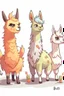 Placeholder: llamas in the style of pokemon