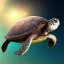 Placeholder: Turtle floating in space endlessly