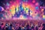 Placeholder: nostalgic Blast from the Past rave party cheerfull disney abstract