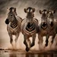 Placeholder: A group of majestic zebras running through a dramatic thunderstorm, with lightning flashing in the sky and rain pouring down around them. The image should capture the intense energy and beauty of this moment.