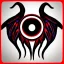 Placeholder: wings, freaky crazy evil eye with wings, laughing, flying, satan wings