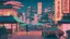 Placeholder: soothing 80s Japanese city ,