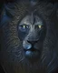 Placeholder: A dark, yet powerful portrait of a majestic lion, its eyes glowing fiercely in the moonlight, in the style of Gothic art, strong contrasts between light and shadow, intricate details, and an imposing presence, inspired by the works of H.R. Giger and Zdzisław Beksiński, capturing the untamed spirit of the king of the jungle.