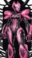 Placeholder: A close picture to Mix between gwenpool and symbiote, symbiote venom with transformers, high details machine, pink and black custom, intricate details, highly detailedin in solo leveling shadow art style