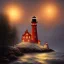 Placeholder: scenery lighthouse by night