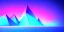 Placeholder: 3d rendering. Abstract futuristic neon background. Fantastic landscape with glowing geometric triangular frame and mountains