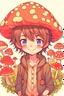 Placeholder: mushroom magic anime person boy kawaii no smile