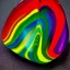 Placeholder: rainbow color tear drops made from blown glass, Lino Tagliapietra style Muranese glassmaking