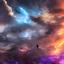 Placeholder: a collision of dimensions at the horizon, celestial asthetics, colorful, dramatic lighting, de-noise, ultra realism, dark fantasy mixed with steampunk, 8k