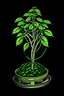 Placeholder: Growing money plant underground logo cyberpunkcolor