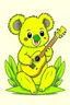 Placeholder: koala in a banana costume playing a ukelue