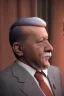 Placeholder: Recep Tayyip Erdogan has a beard like Papa Smurf and is cheerful with Marilyn Monroe.