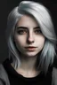 Placeholder: Human with silverish hair and dark eyes