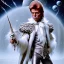 Placeholder: David bowie full body, white snow owl feathery fancy 1700's time period clothes, Jim Henson's The Labyrinth, Jareth the goblin king, crystal balls in hand, wearing spandex grey leggings, huge crotch bulge, labyrinth illusion, floating broken stairs in background, floating broken earth in background, anatomically correct, 8k hyper realistic, 80s aesthetics,