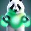 Placeholder: A panda furry with mint fur color that can use ice rainbow superpowers