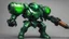 Placeholder: green futuristic juggernaut with dual plasma battle axe and 4 plasma canon in the back