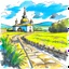 Placeholder: sketch of the camino the santiago shell