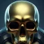 Placeholder:  octane render, 8k, high detail, droid, android skull, metallic