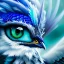 Placeholder: icy blue,beautiful wolfed creature ,feathers , elve fae, majestic, ominous, ice, scales,frost on skin, dnd character portrait, intricate, oil on canvas, masterpiece, expert, insanely detailed, 4k resolution, retroanime style, cute big circular reflective eyes, cinematic smooth, intricate detail , soft smooth lighting, soft pastel colors, painted Rena