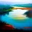 Placeholder: Reflecting the meltability of land and water, with a sense of history and rich colors, abstract