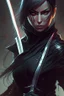 Placeholder: a woman in a black outfit holding a sword, concept art | artgerm, beautiful female assassin, snake assassin, ninjala, greg rutkowski and artgerm, 2. 5 d cgi anime fantasy artwork, cyberpunk assassin, female assassin, marc brunet, portrait ninja gaiden girl, anime fantasy artwork, kunoichi