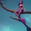 Placeholder: mermaid sits on the tree branch