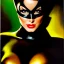 Placeholder: portrait oil on canvas, beautiful busty Catwoman,green eyes, ,minimal armor,comic book cover, mystical colors,insanely detailed,realistic,intrincate detail, 16k resolution, masterpiece,Frank Frazetta,Alex Horley, Simon Bisley