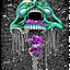 Placeholder: Surreal digital illustration of only a floating mouth that is puking out a psychedelic lovesick hearts covered in spit, spilling from the large pair of cartoonist , Camilla d'ericaoverexaggerated lips, manga inspired, absurdist, postmodern, only black and grey color palette, crude, fluid acrylic paint, epoxy resin , acrylic pour, unusual colors, trippy, gross, abstract, pulp fiction art style illustration, behance, grotesque, lovesick,