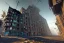 Placeholder: apartment, run down, graffiti, vandalized, day time, destroyed buildings , unity, scriptable render pipeline , lighting , volumetric , global illumination, fog , clear sky.