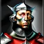 Placeholder: portrait of a medieval knight picasso style