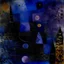 Placeholder: A dark bluish violet empire of darkness painted by Paul Klee