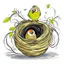 Placeholder: bird nest cartoon