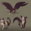 Placeholder: cats, with wings