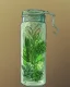 Placeholder: a glass jar test tube filled with plants, highly detailed, digital art, sharp focus, trending on art station, illustration