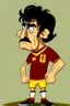 Placeholder: Spanish football player ,cartoon 2d