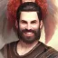 Placeholder: a _ fantasy _ style _ portrait _ painting _ of white male black hair short head silly smile braided beard round face castle rpg dnd oil _ painting _ unreal _ 5 _ daz. _ rpg _ portrait _ extremely _ detailed _ artgerm _ greg _ rutkowski _ greg