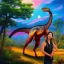 Placeholder: 😮🦕🦕🦕🎎😧 Full body portrait, painting, medium shot lady style of 😵‍💫