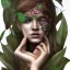 Placeholder: Mysterious girl body of leaves and gnarled branches extending past face and morphing into reality, color tattoo, 8k resolution, high-quality, fine-detail, intricate, digital art, detailed matte, volumetric lighting, illustration, octane render