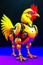 Placeholder: animal CHICKEN robot, sci-fi, cyberpunk, full body, ultra realistic, virtual reality, vibrant, intense, CLEAN PLAIN BACKGROUND, Aspect Ratios: 9:16