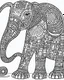 Placeholder: Mosaic animals Coloring Pages, no black color