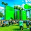 Placeholder: green energy in a music festival