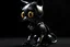 Placeholder: black backgrend - 3d model - wallpaper -robot - vector art - cat robot -