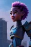 Placeholder: portrait,beautiful african robot, post-apocalyptic in a cyberpunk city, realistic, intriacte detail, sci-fi fantasy style, volumetric lighting, particales,highly detailed,cinamatic, deep