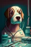 Placeholder: Specialty, nurse, job, medical equipment, lighting, needle, plaster, bandages, muzzle, drawing, background